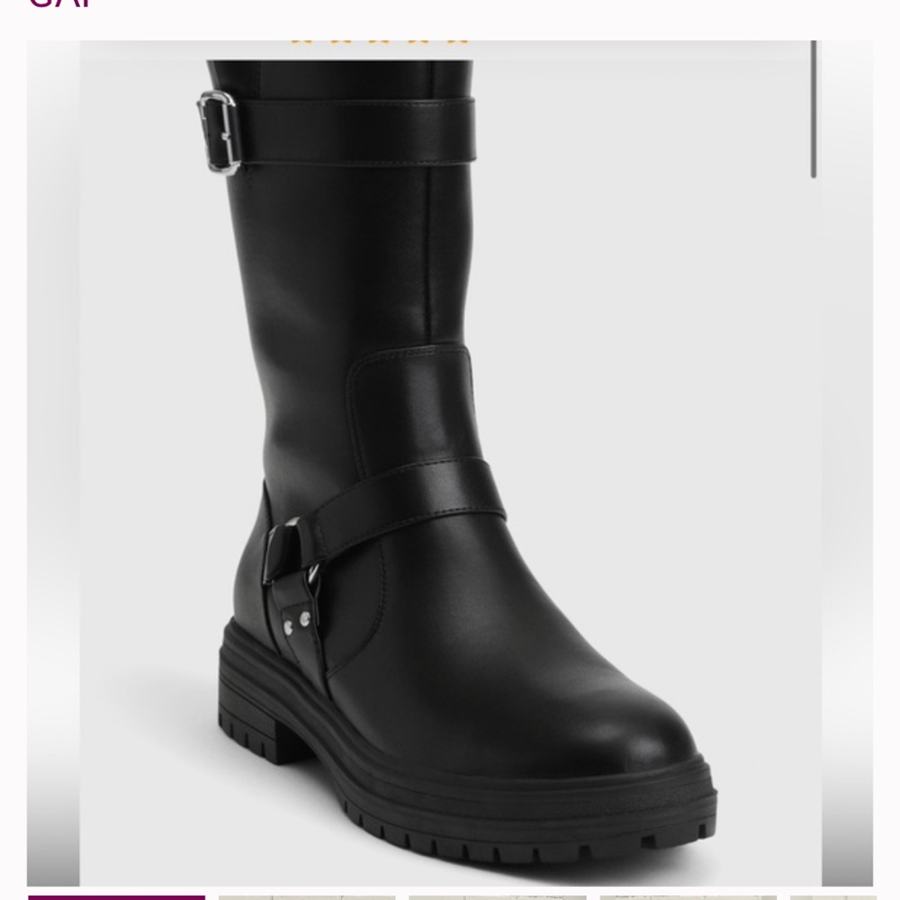 Black moto boots